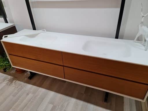 ארונות אמבטיה קוריאן משולב משטח וכיור