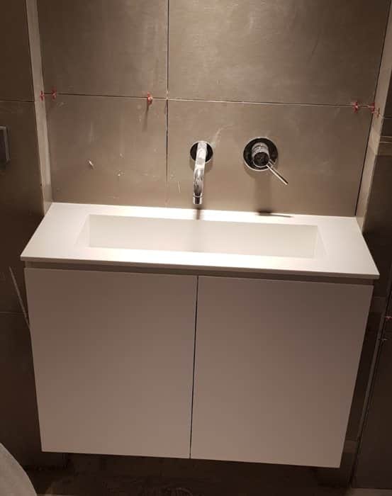 ארונות אמבטיה קוריאן משולב משטח וכיור